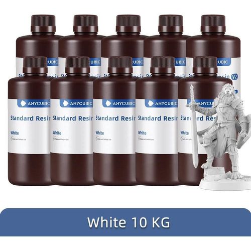 Harz (Resin) für 3D-Drucker - Standard Resin V2 - UV 405 nm - LCD-kompatibel - 10 kg - Flüssig - Lichtempfindlich - Weiß