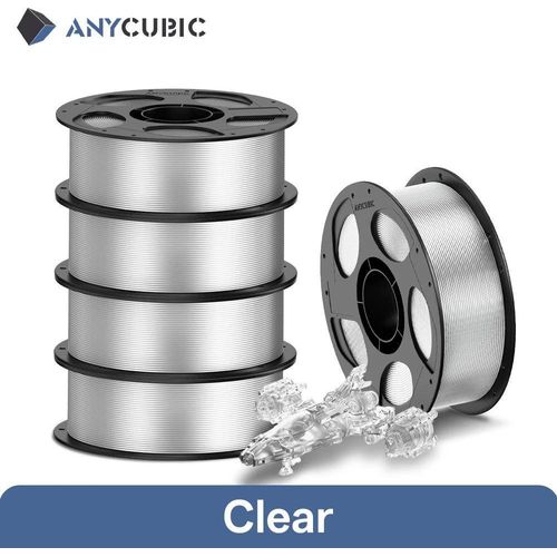 3D-Drucker-Filament - PETG 1,75 mm - 5 kg - FDM - Hohe Schlagzähigkeit - Geringe Schrumpfung - Transparent Klar