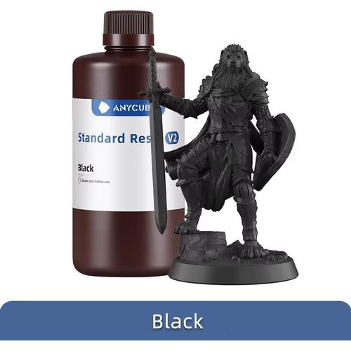 UV-Harz für 3D-Drucker - Standard Resin V2 - 405 nm - LCD-kompatibel - Lichtempfindliches Photopolymer - 3 kg - Schwarz