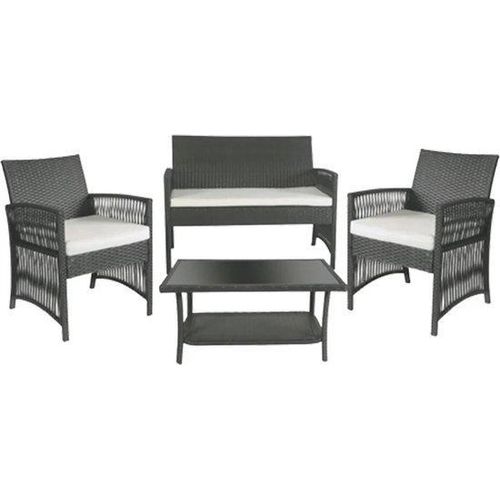 Gartenmöbel-Sets - Einzelstühle mit Kissen - Graue, flexible Sitzanordnung