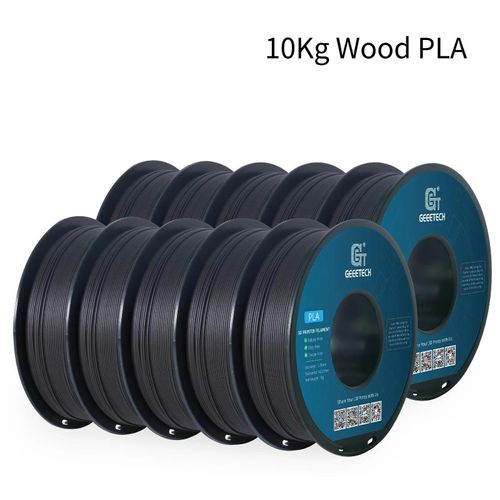 PLA Holzoptik - 3D-Drucker Filament - 1,75 mm - ca. 343 m - Vakuumverpackt - FDM - Ebenholz