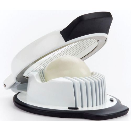 Eierschneider OXO GOOD GRIPS, weiß, Kunststoff, Küchenschneider, zum schnellen und einfachen Schneiden von hartgekochten Eiern