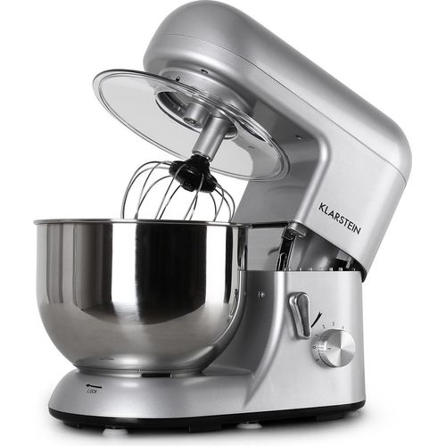 Klarstein Küchenmaschine, Knetmaschine mit 5L Schüssel, 2000W Profi Küchenmaschine mit Knethaken und Schneebesen, Universal Küchenmaschine mit 6 Stufen, Teigmaschine zum Rühren, Kneten und Aufschlagen