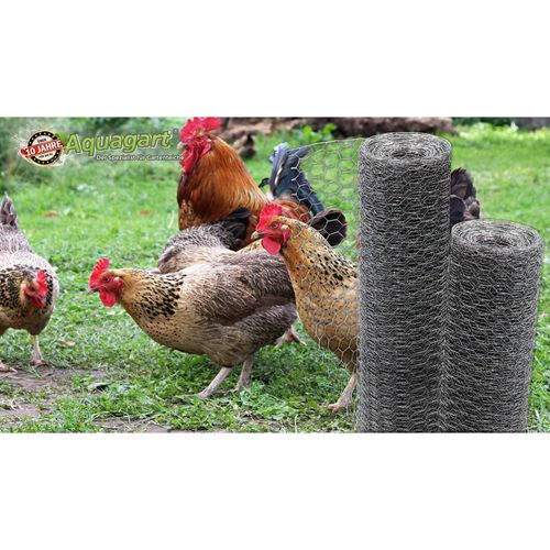 Aquagart 120m Sechseckgeflecht Zaun Kaninchendraht Hasengitter Hasendraht 100cm 25mm