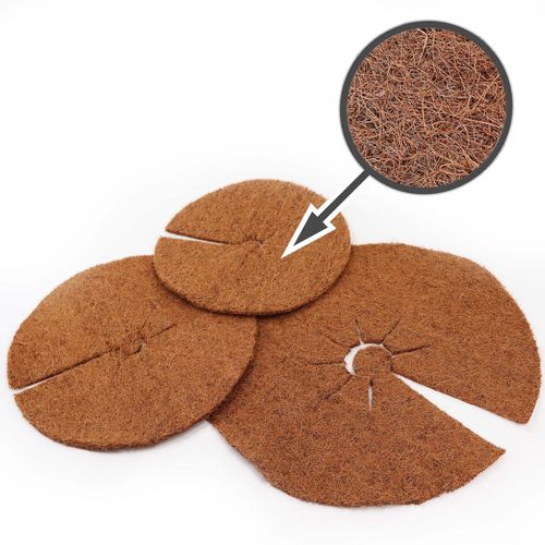 Aquagart 3 Kokos Mulchscheiben 45cm Kokofasermatte Kokosfaser Pflanzenschutzmatte Kokos