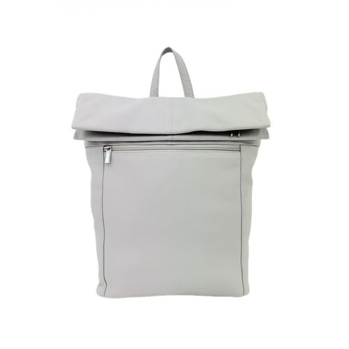 6073 Cinino Lederrucksack Kurierrucksack Licht Grau