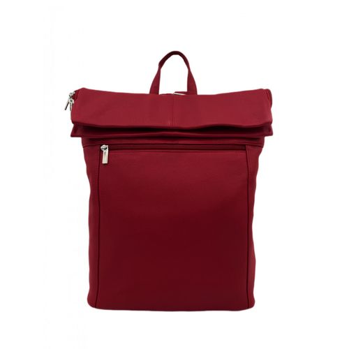 6073 Cinino Lederrucksack Kurierrucksack Rot