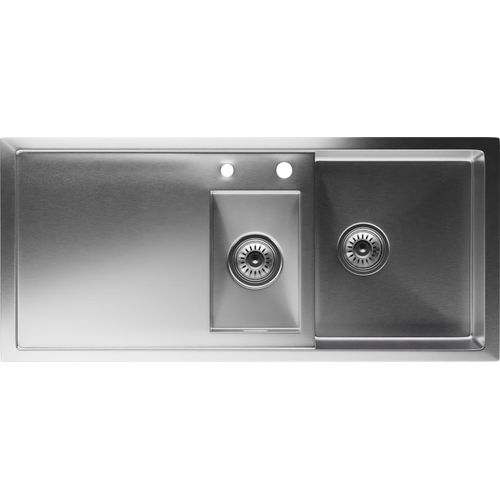 Klarstein Edelstahl-Waschbecken 100x45 cm für die Küche, inkl. Überlauf & Sieb - perfekte Größe & Material für deine Küchenbedürfnisse - ideal für den Wasserhahn in deiner Küche