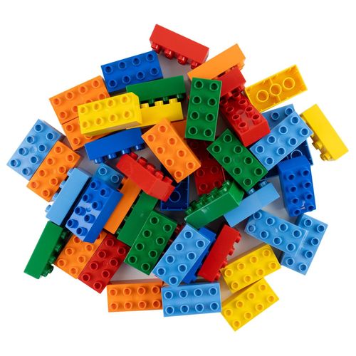 LEGO® DUPLO® 200 bunt gemischte 2x4 Bausteine für Motoriktraining, Kognition und Teilhabe - 3011