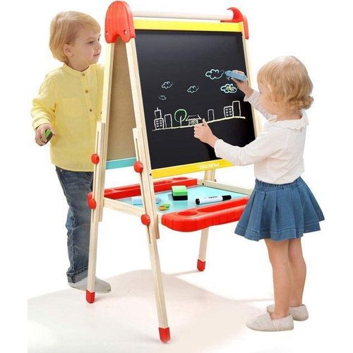 Kinderzeichnertisch - weiß - verstelbar - 2-8 Jahre - mit Aufbewahrung