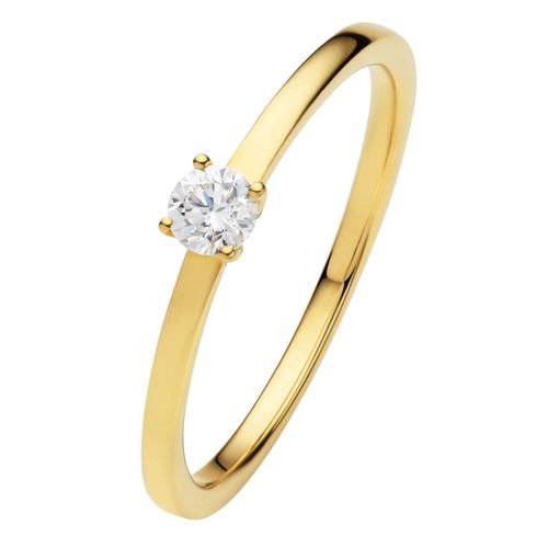 Diamantring ONE ELEMENT "0.15 ct Diamant Brillant Ring aus 585 Gelbgold" Gr. 53, gold, Fingerringe, Damen, 53, 0,15, Diamanten Gelbgold 585 Gold, Diamanten, Gelbgold 585, Gold, Diamantring