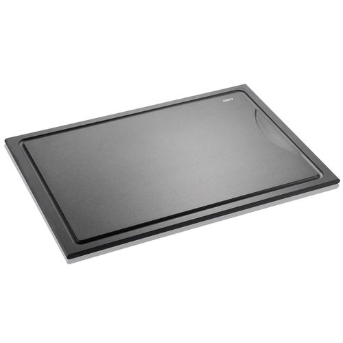 Schneidebrett GEFU "SLIZE", schwarz, B:30cm H:0,9cm L:44cm, Holzpapierfaser, Schneidebretter, Holzverbundstoff aus 80 % recyceltem Material, Saftrille