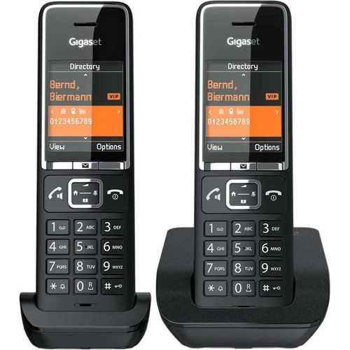 Gigaset COMFORT 550 duo Analoges Telefon Anrufer-Identifikation Schwarz
