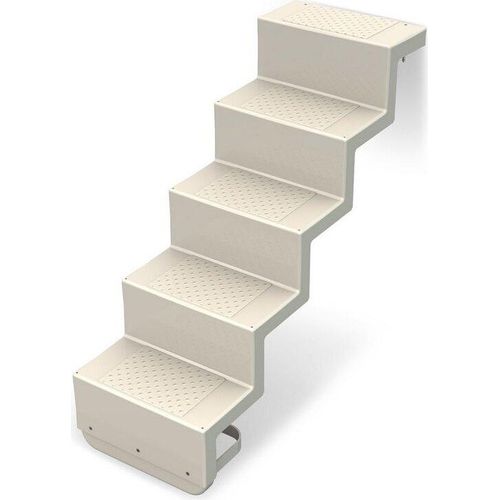 Pooltreppe Eleganz 60 I 5-stufig I Wandbefestigung - kurz I sand