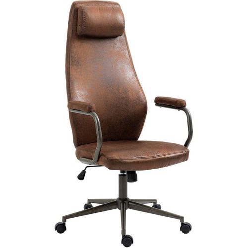 Bürostuhl Pocatello cognac, Wippfunktion, höhenverstellbar, hohe Rückenlehne, 120 kg