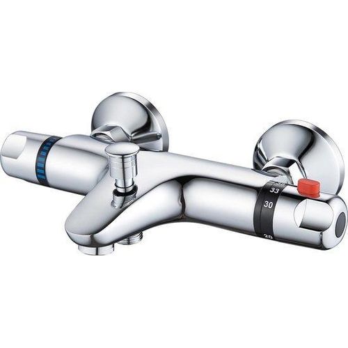 Thermostatische Duscharmatur mit Messing, Chrom, 38°C Sicherheitsfunktion