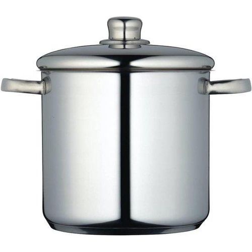 Edelstahltopf mit Deckel 5,5 Liter silber induktionsfest
