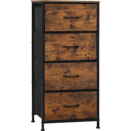 Rustiker Ladekast 4 Lades Braun 95cm hoch