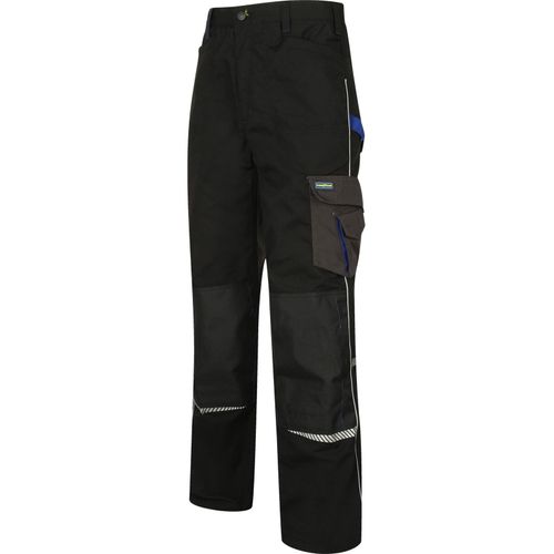 Arbeitshose GOODYEAR "Arbeitshose", Herren, Gr. 46, EURO, schwarz (schwarz, grau), Obermaterial: 65% Polyester PES. 35% Baumwolle CO., Hosen Arbeitshose