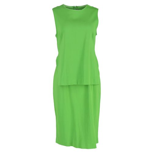 Sportmax gelaagde midi-jurk in groene viscose