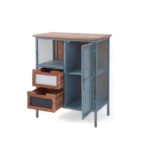 bonprix Kommode Spindoptik, blau, Gr.72x60 cm, Kommode im Industrial Style