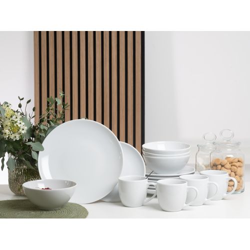 Kombiservice CREATABLE "Bistrot Weiss, Service 16-tlg.", weiß, 16, Porzellan, Geschirr-Sets, Kombiservice, Klassisch, Zeitlos