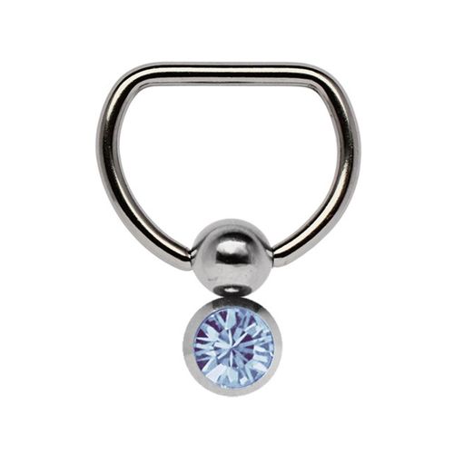 Brustwarzenpiercing ADELIA´S "Piercing Piercing Brustpiercing", Damen, Gr. onesize, blau (hellblau), Titan, Piercings