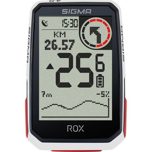 SIGMA Fahrradcomputer Rox 4.0, weiß