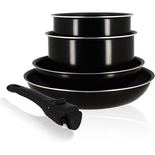Kochgeschirr-Set 5-teilig Induktionsfreundlich Aluminium Schwarz