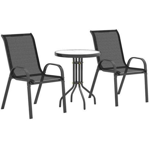 Wetterbeständiges Gartenset schwarz glas