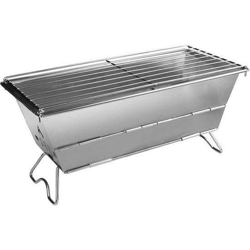 Kleine Edelstahl-Grill mit Ablage, für Gartenbenutzung