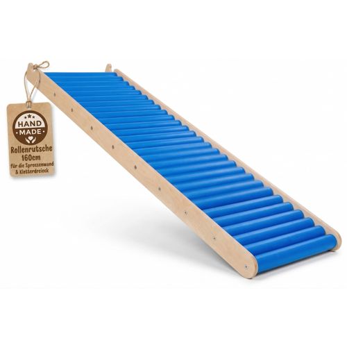 WoodsCraft - Indoor Rutsche [160cm] für Kletterdreieck, Sprossenwand Kinderzimmer | Kinderrutsche-Rollenrutsche: viele Sinneserfahrungen | Kinder Rutsche