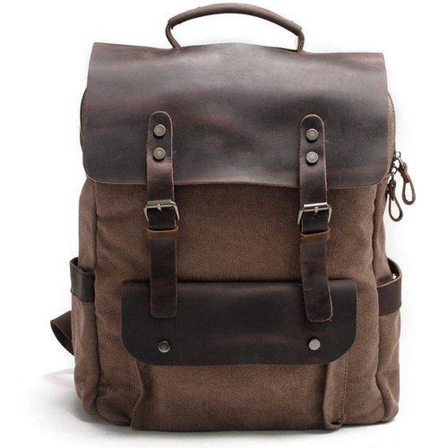 Canvas-Rugzak für Laptop 15 Zoll Universität Schultasche