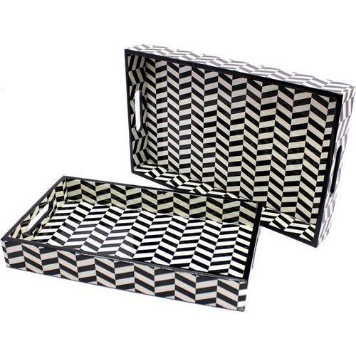 Schwarze Holzschalen für Tisch und Büro