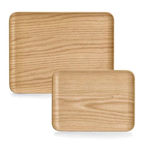 Servierplatte ZELLER PRESENT, beige (natur), B:28cm H:1,5cm L:36cm, Holzwerkstoff, Servierplatten, Servierplatte, Holzlaminat / Furnierholz