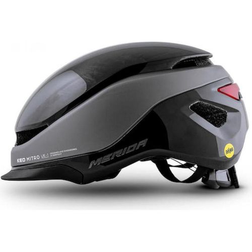 Merida Helm Mitro UE-1 M / 52-58 cm schwarz/grau - sicherer Urban-Helm mit MI...