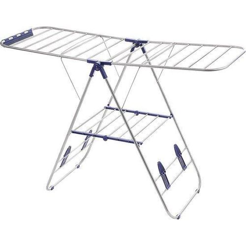 Klappbarer Wäscheständer 16m Edelstahl silber