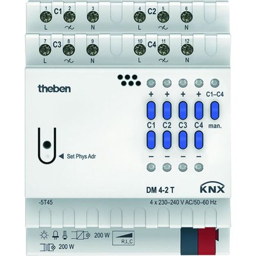 Theben KNX Universal Dimmaktor 4f DM 4-2 T