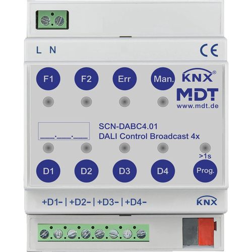 MDT DALI Control Broadcast Gateway, 4 Kanal, 4TE, REG, KNX, MDT, 1 Stk.