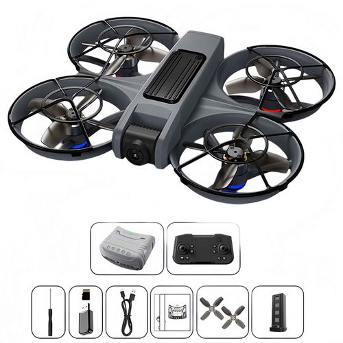 ZELURXX FPV Drohne 4K Dualkamera, Brushless, 4-Kanal, 120m, GPS, 50x Zoom, VR, Optical Flow, Gestenfoto, 360° Flip, LED, 1800mAh, 3 Akkus