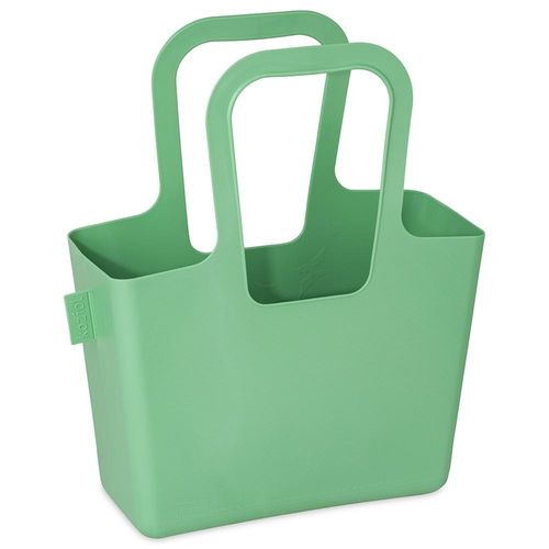 Einkaufsshopper KOZIOL "TASCHELINO Tasche", mid grün, B:32,7cm H:38,6cm T:13cm, Kunststoff, Einkaufskörbe, Einkaufsshopper