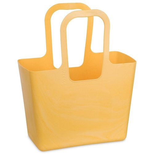 Einkaufsshopper KOZIOL "TASCHE XL", artflow gelb, B:44cm H:54cm T:21,5cm, Kunststoff, Einkaufskörbe, Einkaufsshopper, Kunststoff