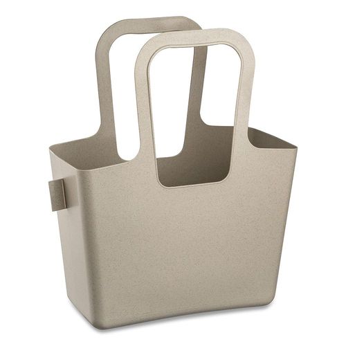 Einkaufsshopper KOZIOL "TASCHELINO Tasche", nature desert sand, B:32,7cm H:38,6cm T:13cm, Kunststoff, Einkaufskörbe, Einkaufsshopper