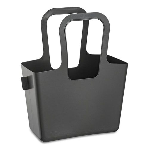 Einkaufsshopper KOZIOL "TASCHELINO Tasche", nature ash grau, B:32,7cm H:38,6cm T:13cm, Kunststoff, Einkaufskörbe, Einkaufsshopper