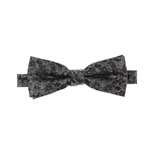 Fliege VENTI "VENTI Fliege Print", Herren, grau (schwarz), 100% Seide, Fliegen