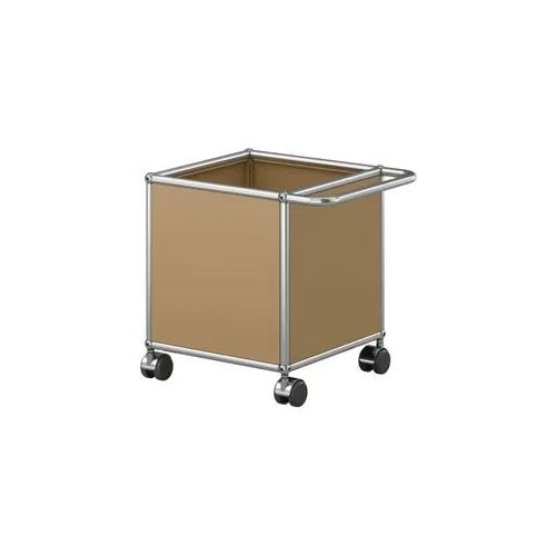 USM Haller Aufbewahrungsbox, mit Stossbügel, auf Rollen Beige