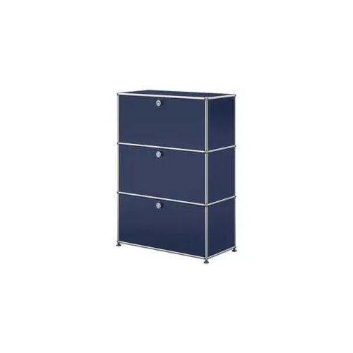 USM Haller Highboard, mit 3 Klapptüren Stahlblau