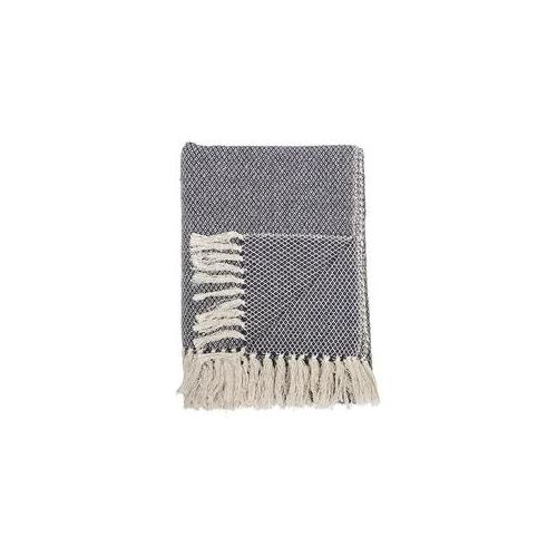 Bloomingville Barry Decke, Blue, Recycelte Baumwolle