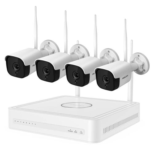 Foscam FN9108W-B4-2T 8-Kanal 5 MP WLAN-Überwachungsset mit 4 Überwachungskameras, Wi-Fi 6
