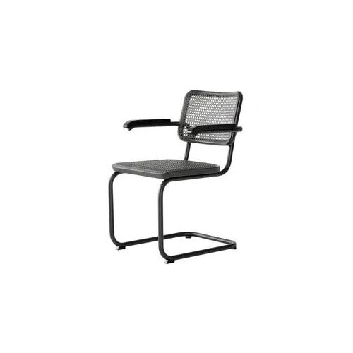 THONET S 64 V Freischwinger Edition Herkner Tiefschwarz